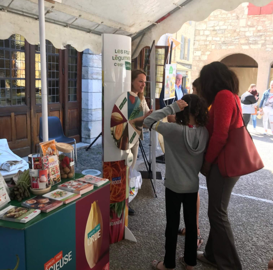 Stand d'animation par une diéteticienne